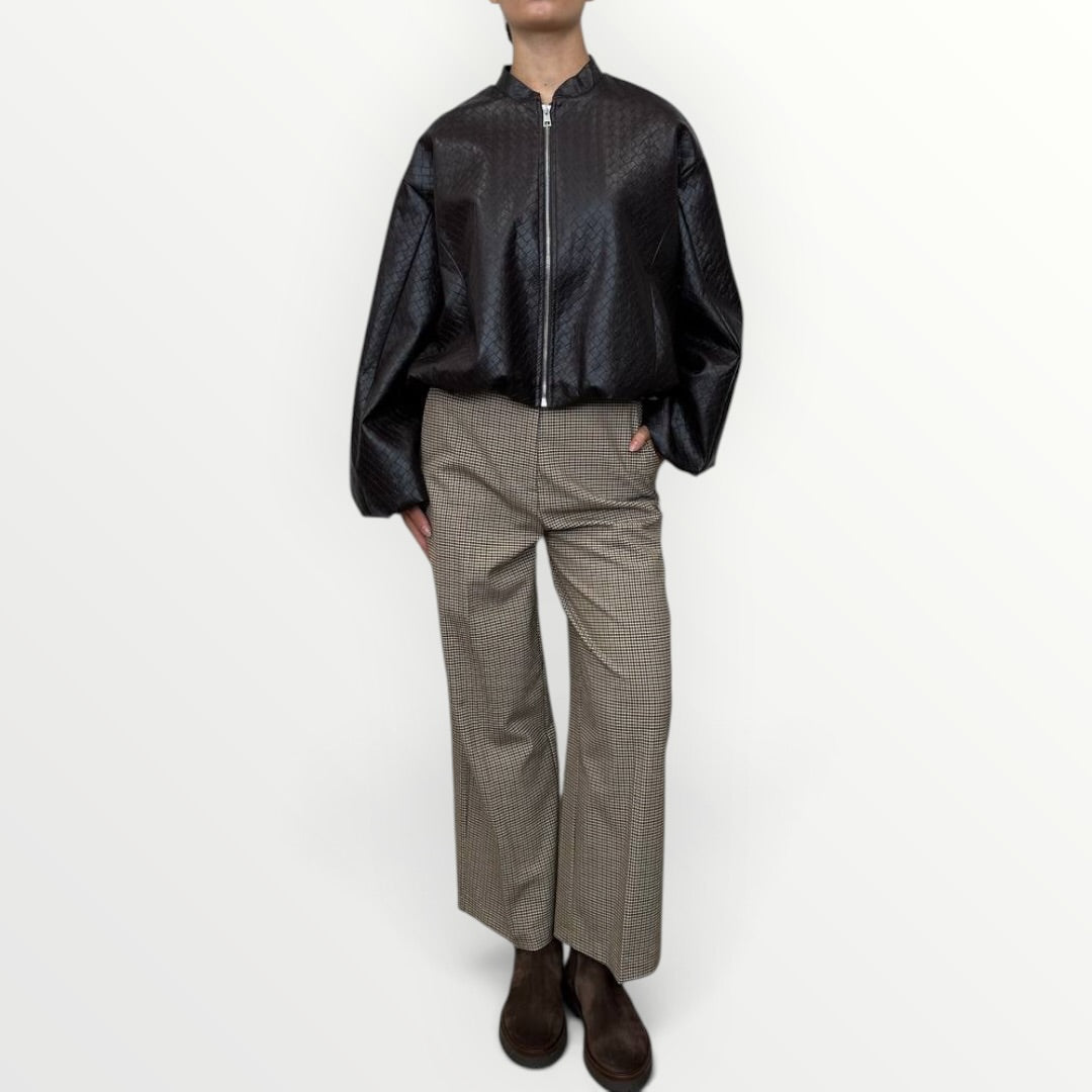 IMPERIAL - BOMBER IN ECO-PELLE INTRECCIATO