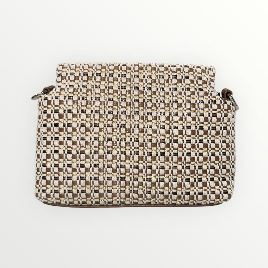 MIMI' MUA' - BORSA IN TWEED CON TRACCOLA