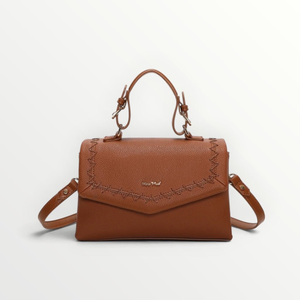 MIMI' MUA' - BORSA A MANO CON CUCITURE A VISTA