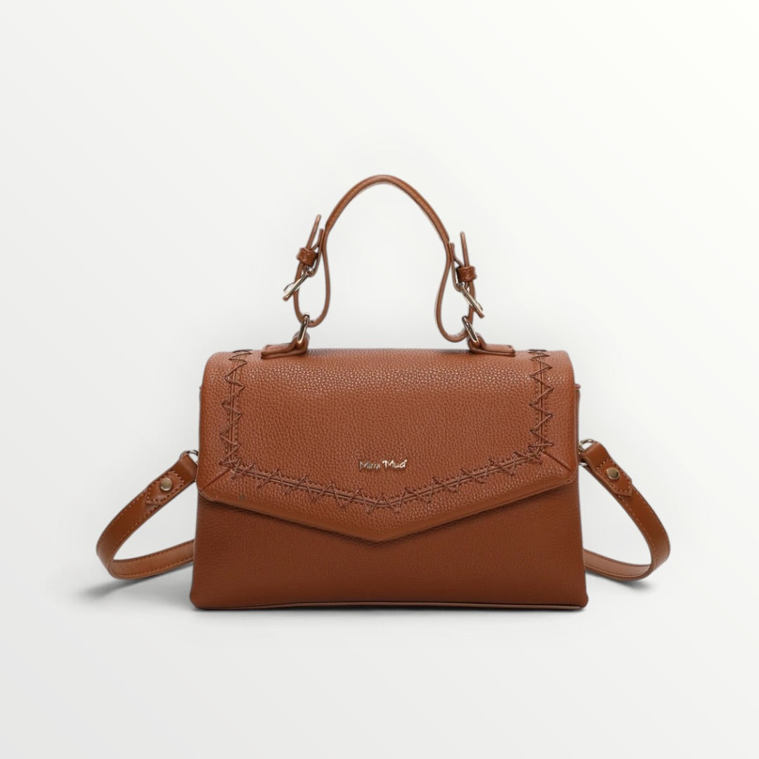 MIMI' MUA' - BORSA A MANO CON CUCITURE A VISTA