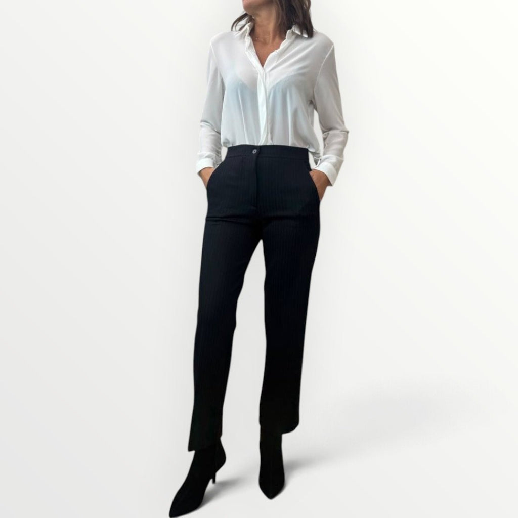 FERRONE - PANTALONE BOOMER GESSATO