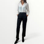 FERRONE - PANTALONE BOOMER GESSATO
