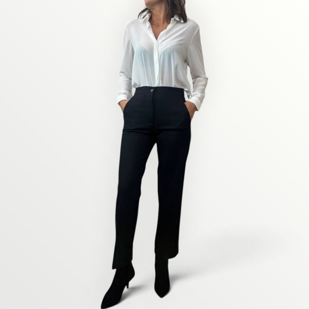 FERRONE - PANTALONE BOOMER GESSATO