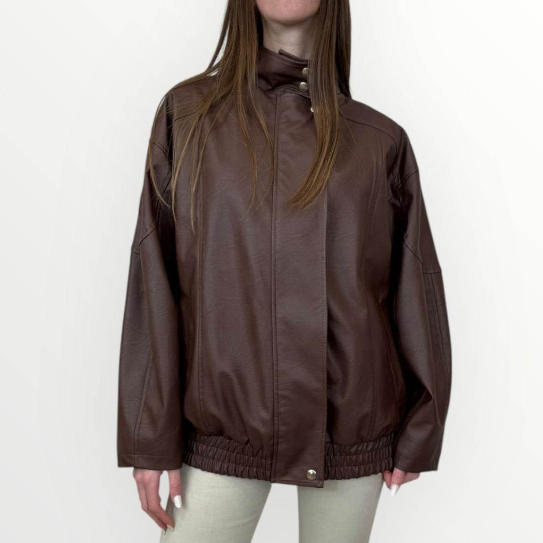 KING KONG - GIUBBOTTO IN ECO PELLE OVER