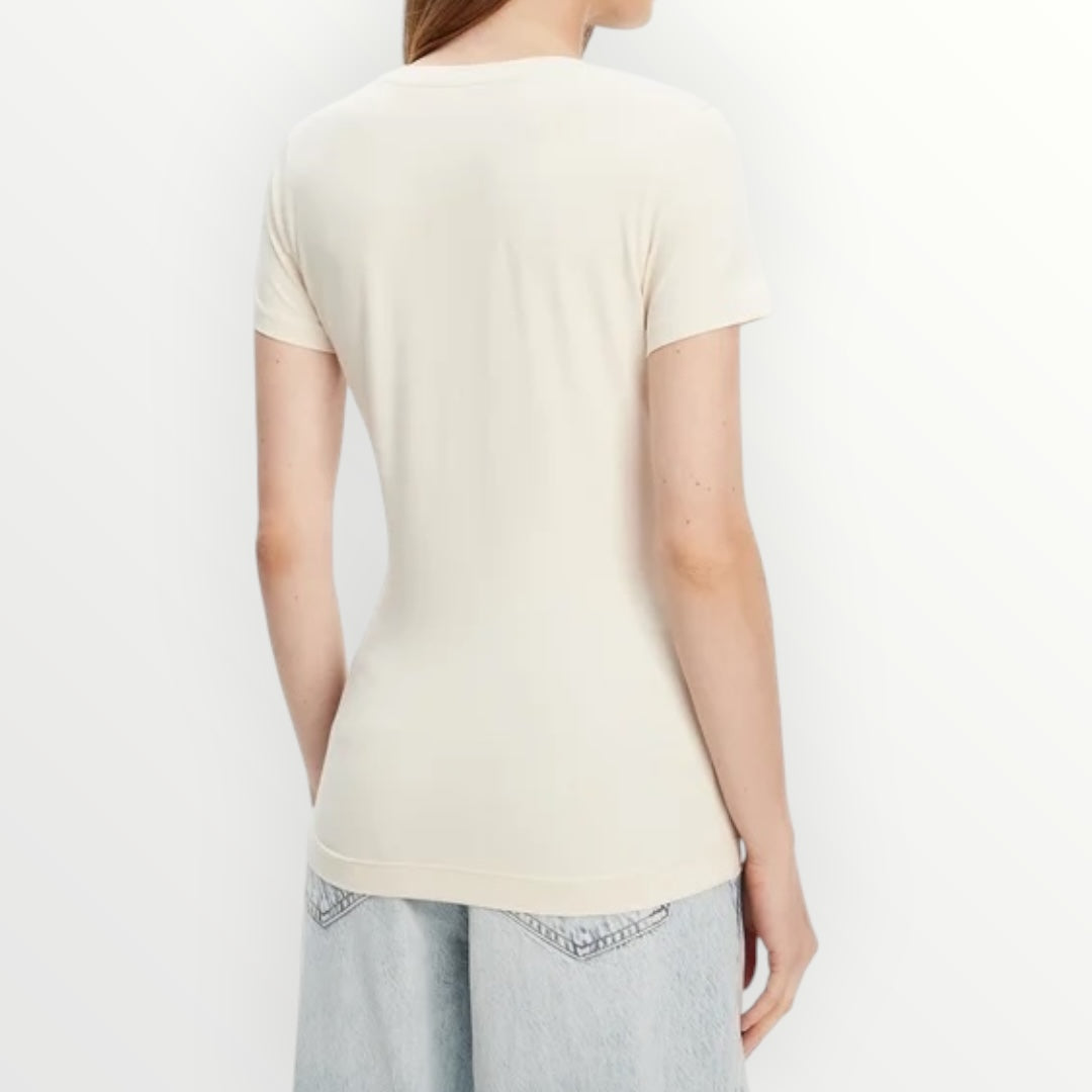 GUESS - T-SHIRT CON LOGO FLOREALE