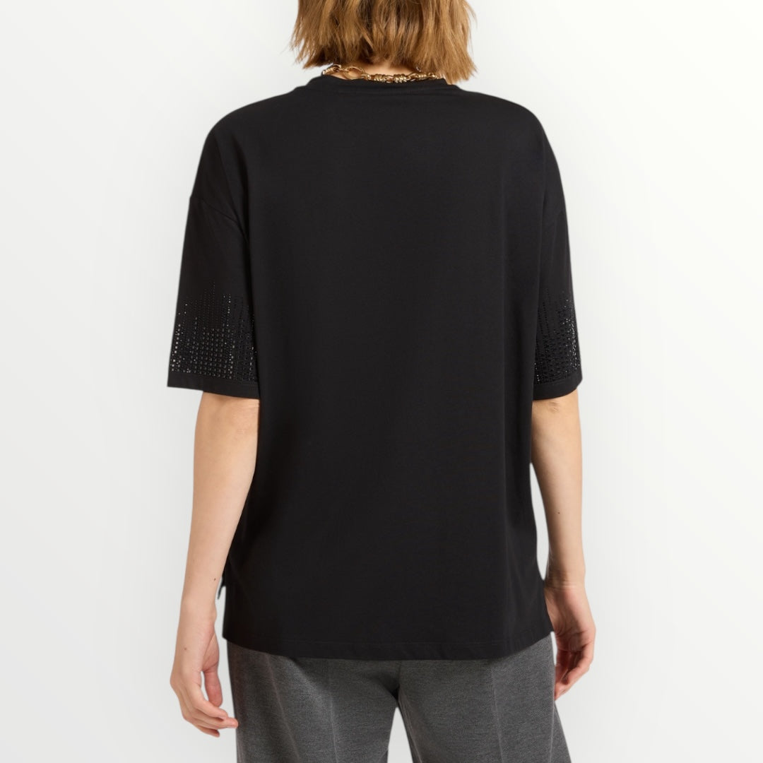 ELENA MIRO' - T-SHIRT A MANICA CORTA RICAMATA