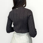 NO SECRETS - CARDIGAN A COSTINA IN LUREX