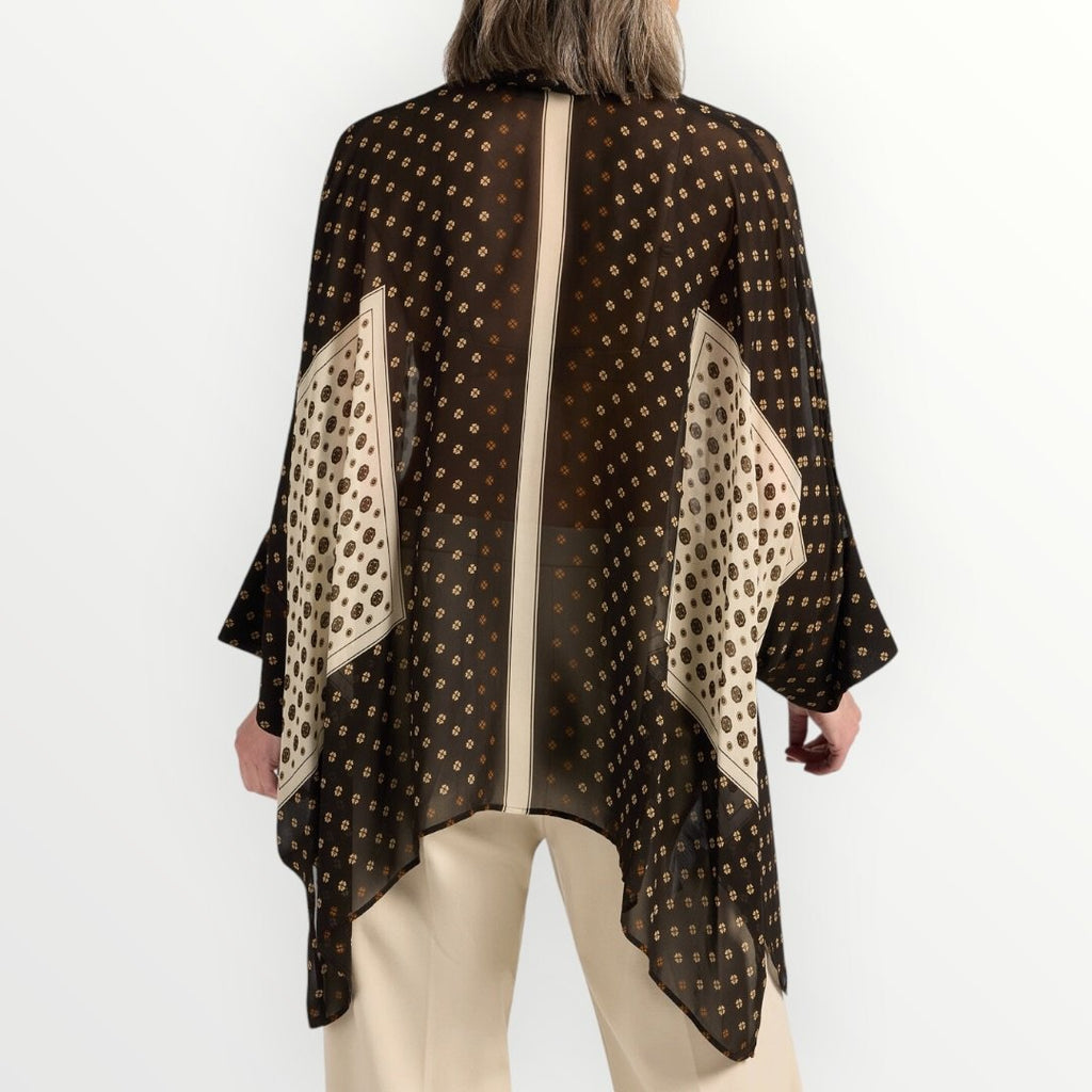 ELENA MIRO' - CAMICIA AMPIA IN GEORGETTE STAMPATA