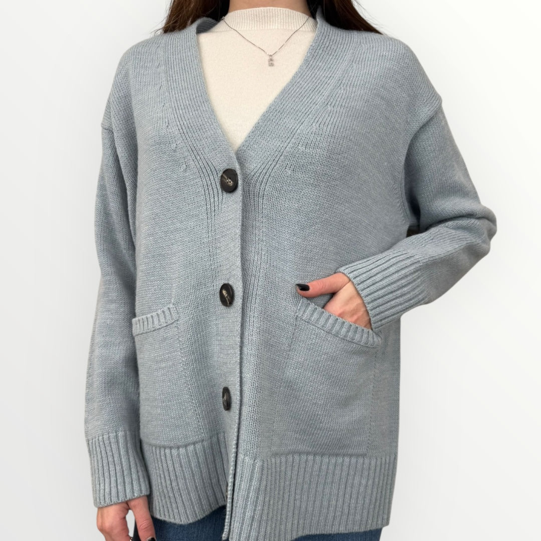 ANGELA DAVIS - CARDIGAN CON BOTTONI E TASCHE