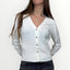 FRACOMINA - CARDIGAN SEMPLICE CON SCOLLO A V E BOTTONCINI