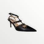 DIVINE FOLLIE - DECOLLETE IN VERNICE LUCIDA CON BORCHIE