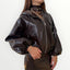 IMPERIAL - BOMBER IN ECO-PELLE EFFETTO COCCO