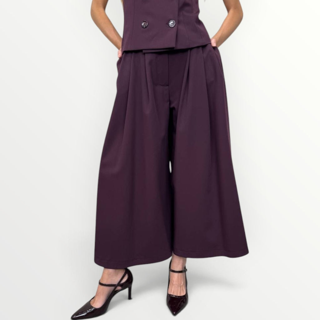 IMPERIAL - PANTALONE AMPIO A PALAZZO CORTO