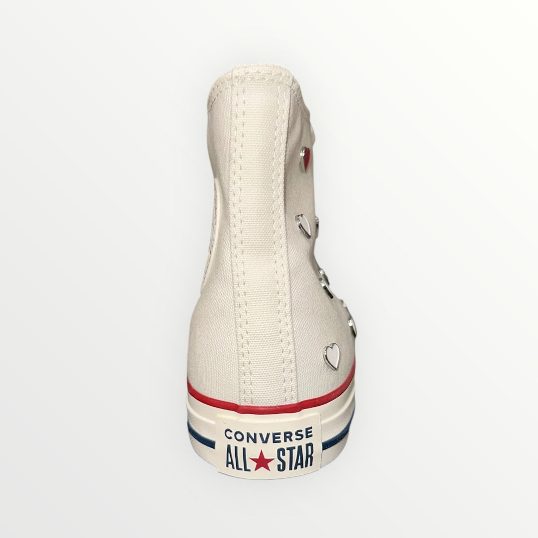 CONVERSE - SNEAKER ALTE CON BORCHIETTE CUORICINO