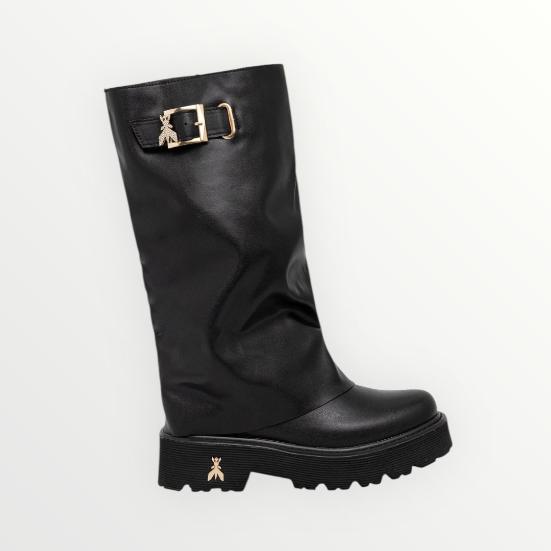 PATRIZIA PEPE - STIVALE CON EFFETTO DRAPPEGGIO