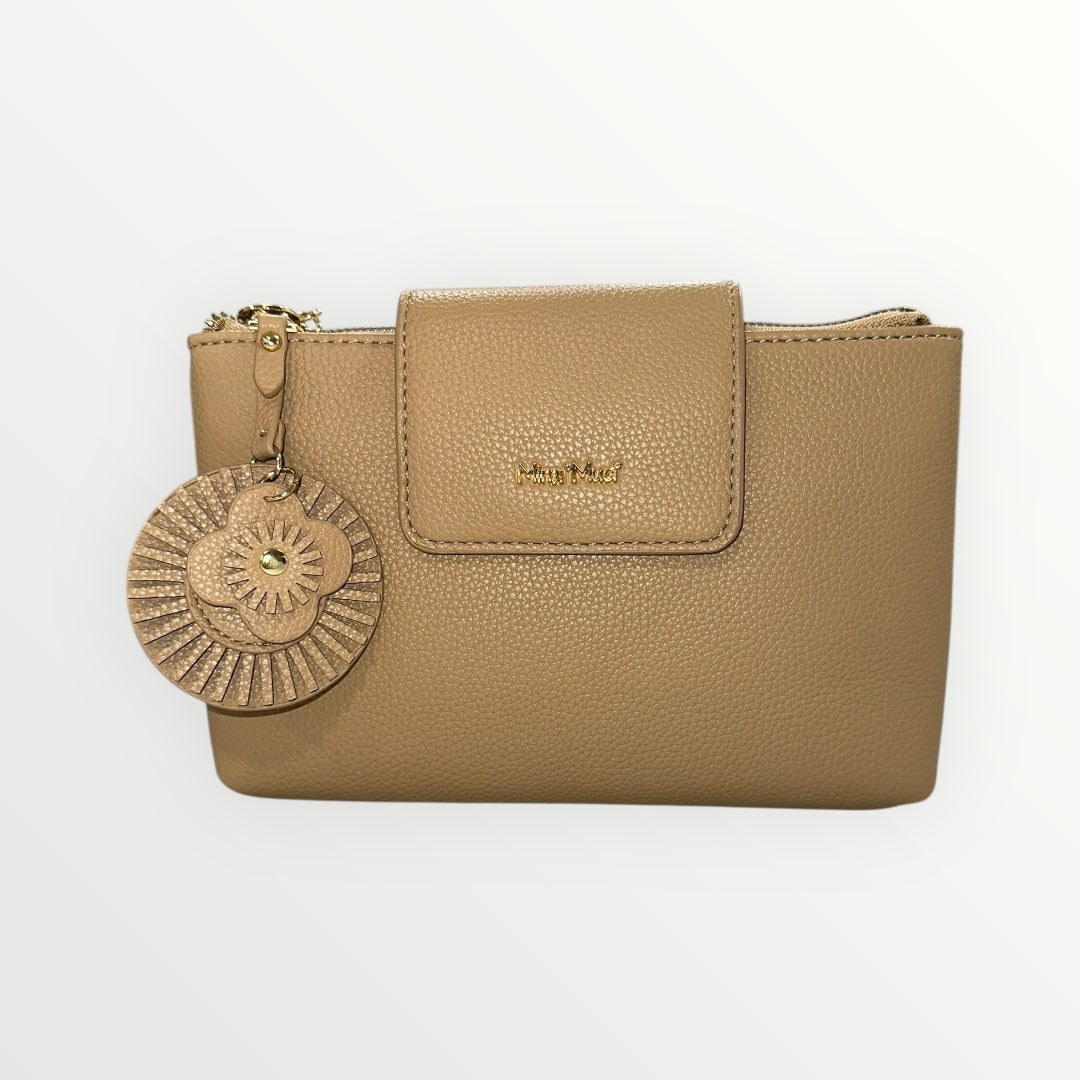 MIMI' MUA' - BORSA PIATTA CON FIORE