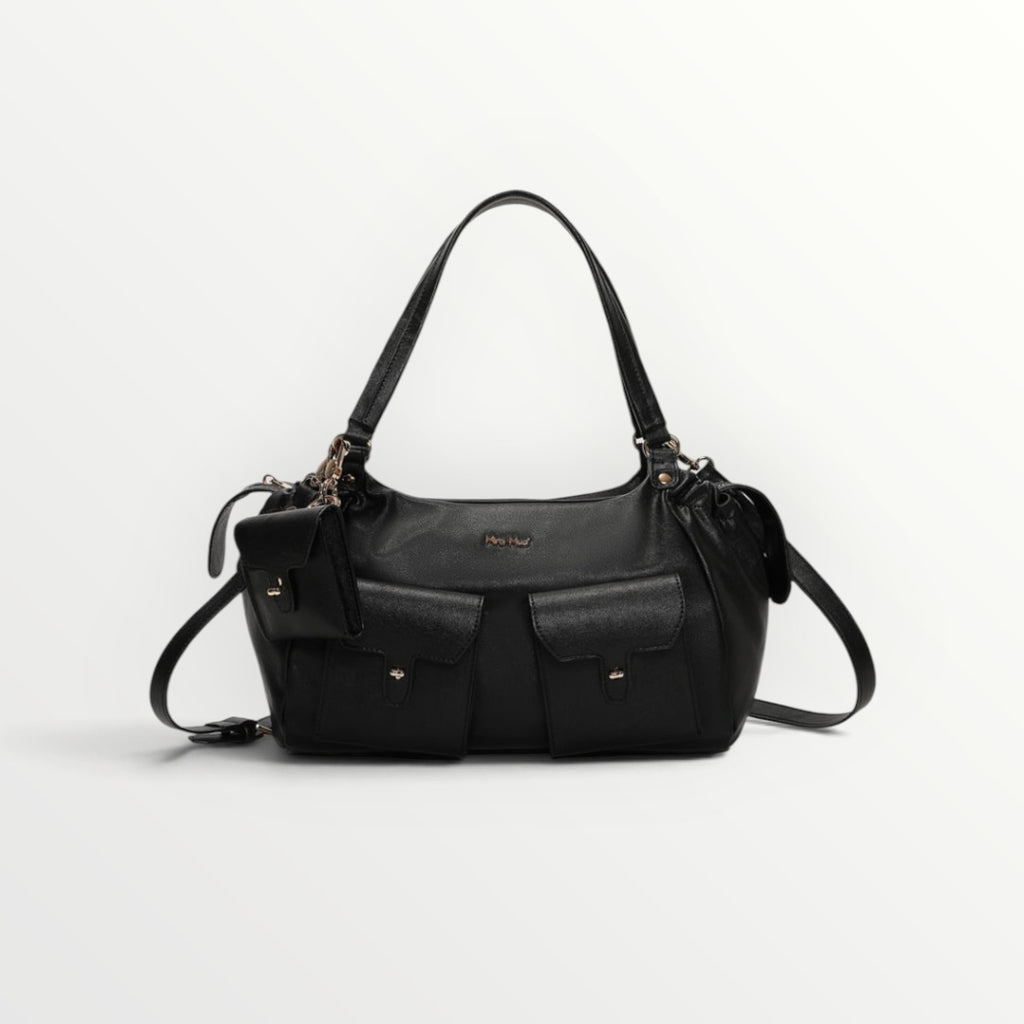 MIMI' MUA' - BORSA A SPALLA CON TASCHINE