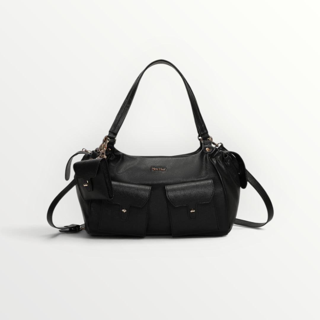 MIMI' MUA' - BORSA A SPALLA CON TASCHINE