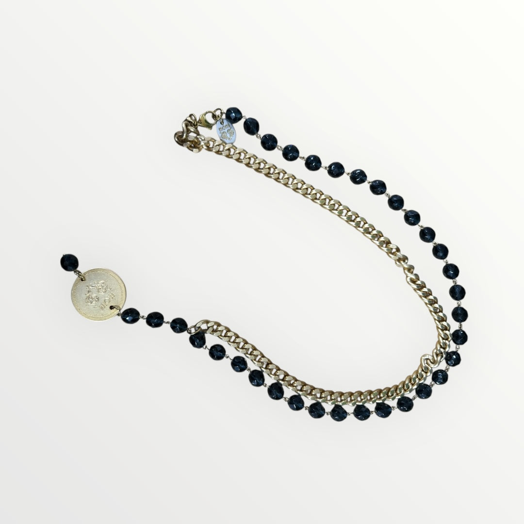 MOMI - FRANCESCA LONG MEDAL NECKLACE