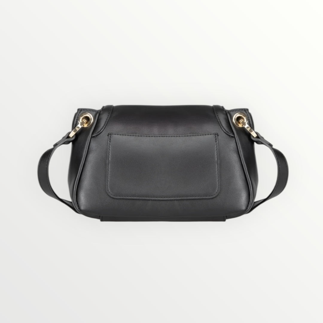 FRACOMINA - BORSA A TRACOLLA CON DETTAGLI METALLICI