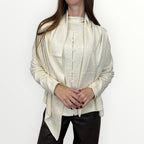 FERRONE - CARDIGAN CON SCIARPINA TONO SU TONO