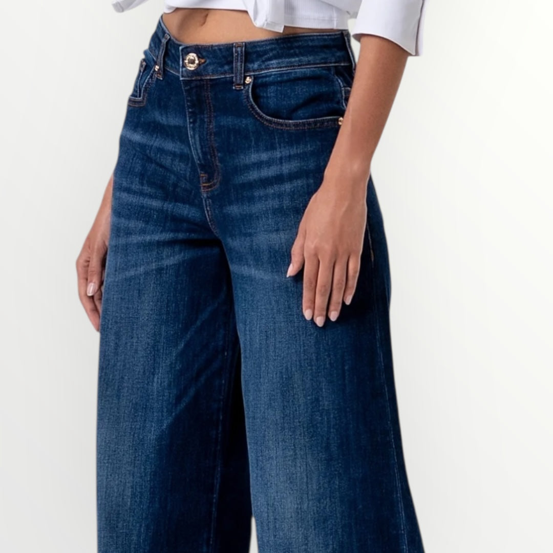 FRACOMINA - JEANS FLARE DENIM LAVAGGIO MEDIO