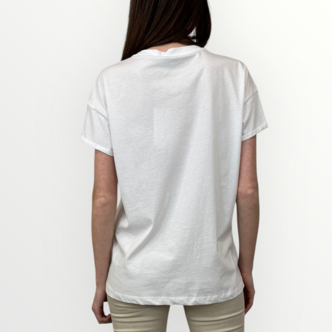 MOTEL - T-SHIRT CON STAMPA E BRILLANTINI