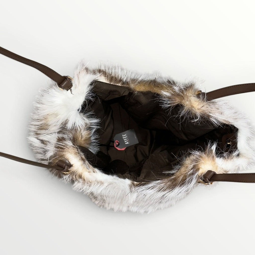AYFEE - BORSA IN ECO-PELLICCIA A SPALLA