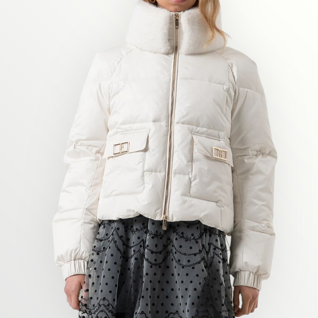 FRACOMINA - PIUMINO CON COLLO DI PELLICCIA