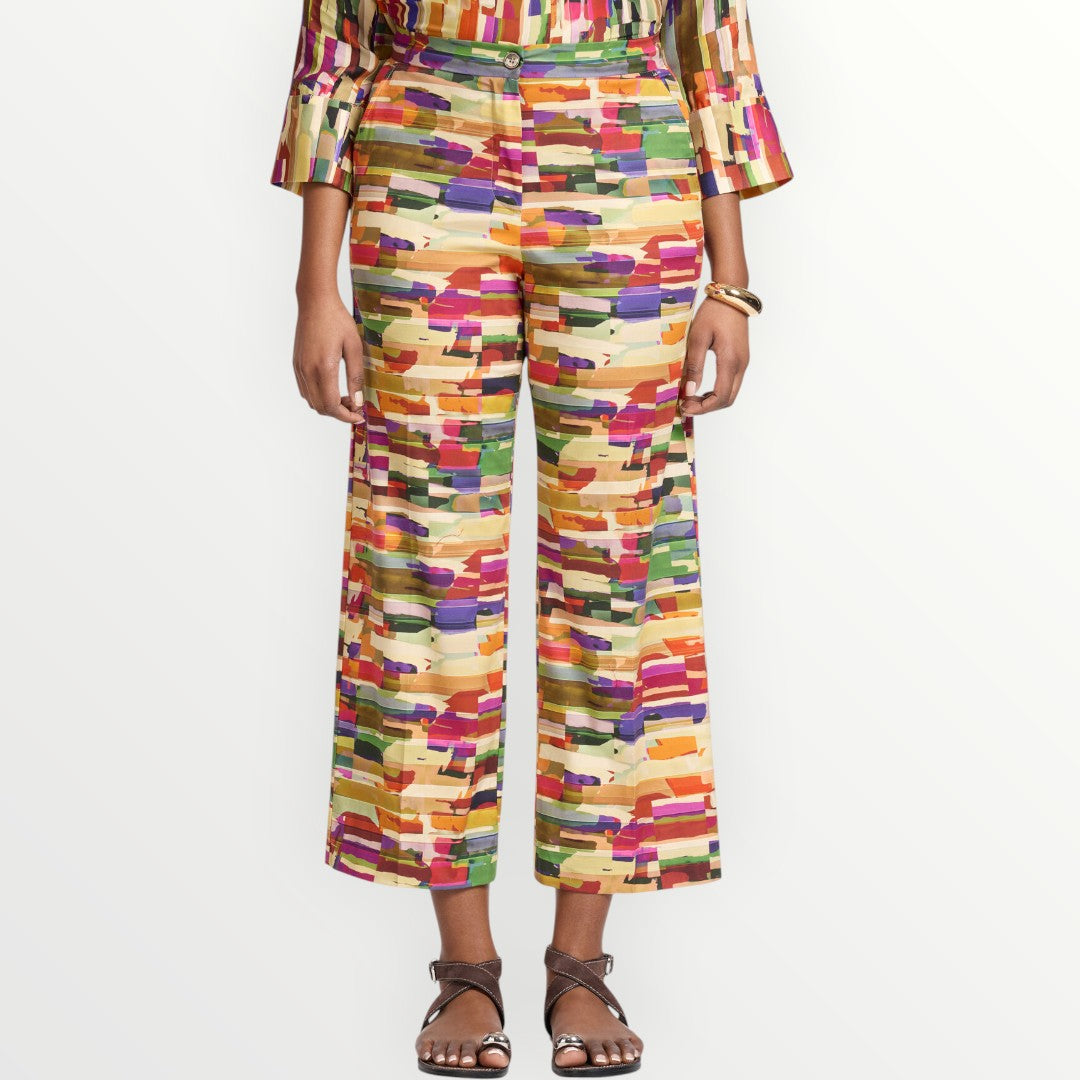 ELENA MIRO' - PANTALONE REGULAR STAMPATO