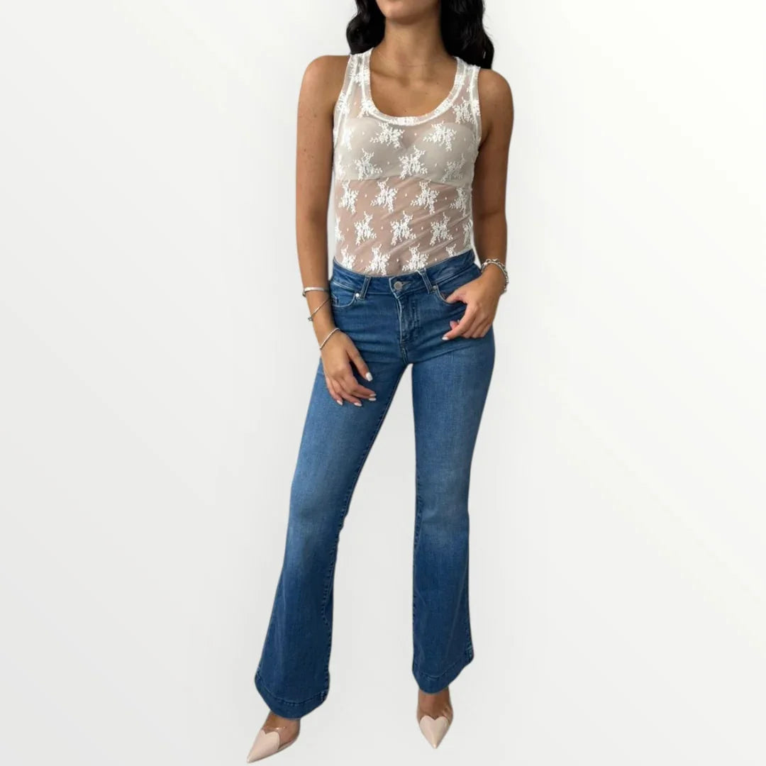 IMPERIAL - CANOTTA IN PIZZO TRASPARENTE