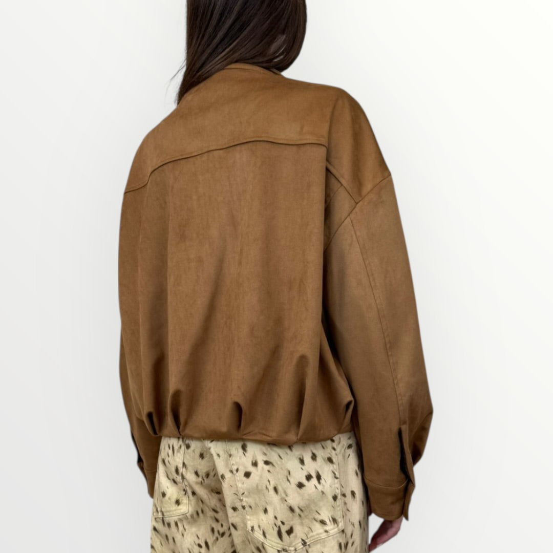 MOTEL - GIACCONE IN SUEDE CON TASCONI