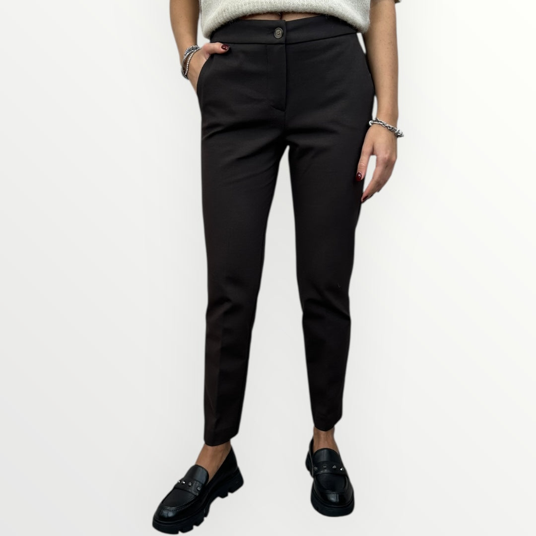 ANGELA DAVIS - PANTALONE STRETCH CON VITA ELASTICA