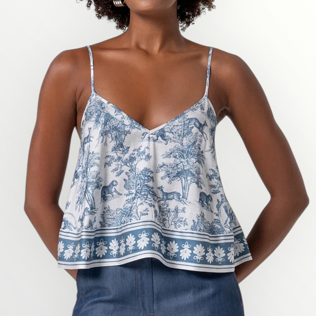 FRACOMINA - TOP SMANICATO IN FANTASIA