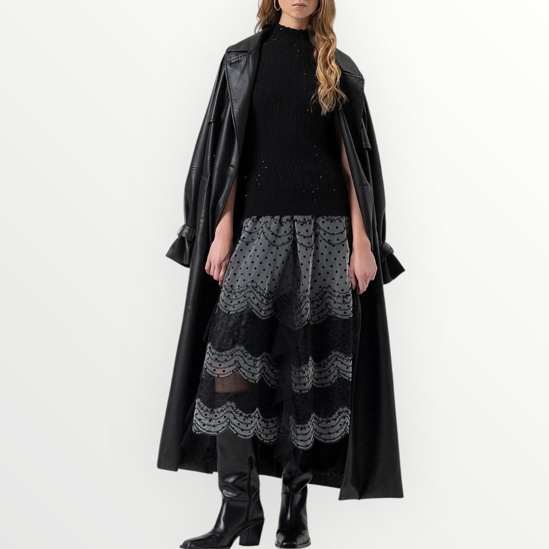 FRACOMINA - TOP IN MAGLIA A COSTINE