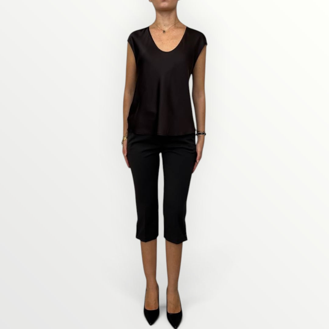 IMPERIAL - TOP IN RASO SMANICATO