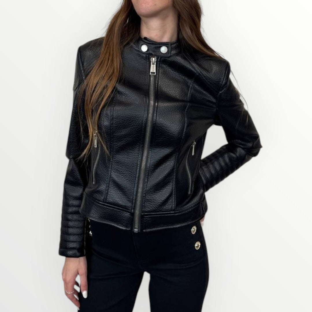GUESS - GIUBBINO IN ECO PELLE ALLA COREANA