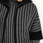ELENA MIRO' - CARDIGAN A TRECCE CON ZIP