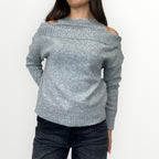 NO SECRETS - MAGLIA CON CUT-OUT E STRASS