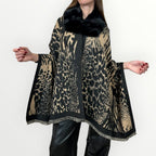 AYFEE - MANTELLA IN FANTASIA CON COLLO IN ECO-PELLICCIA