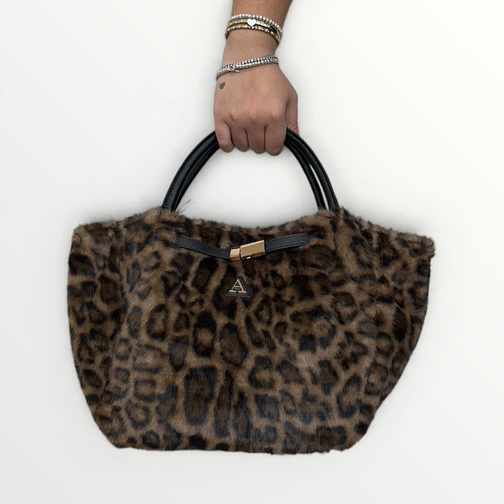 AYFEE - BORSA SHOPPER IN ECO-PELLICCIA CON TRACOLLA