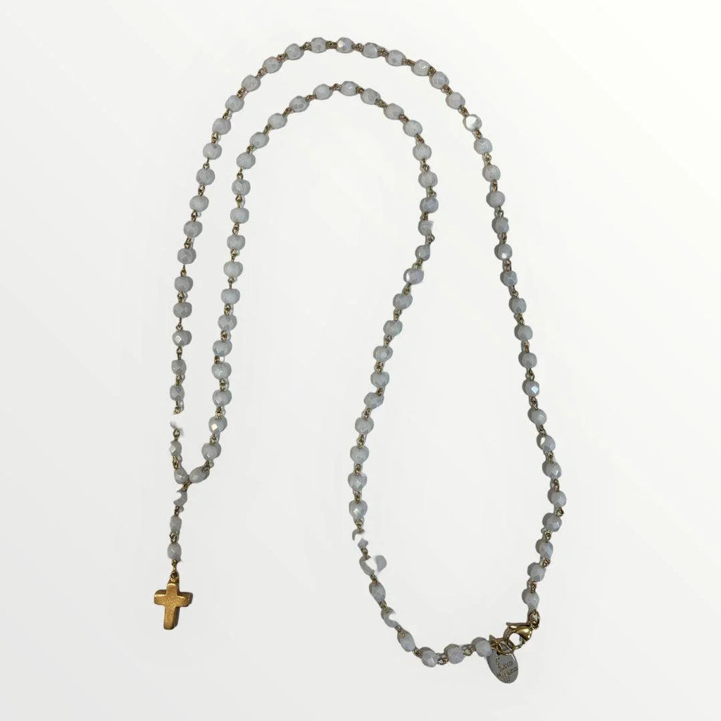 MOMI - COLLANA ROSARIO LUNGO CROCE - LOFT.73
