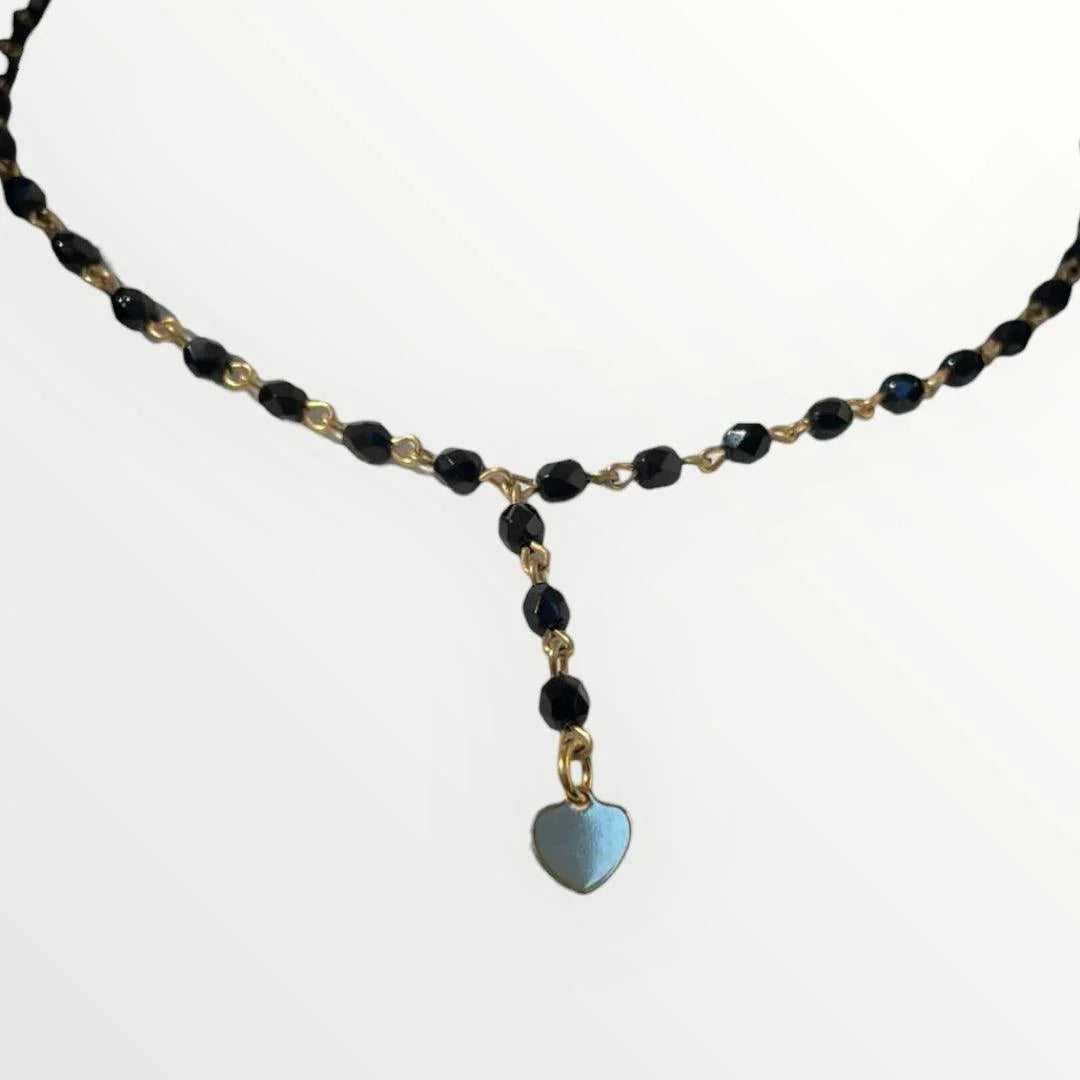 MOMI - COLLANA ROSARIO CORTO CUORE Immagine secondaria del prodotto