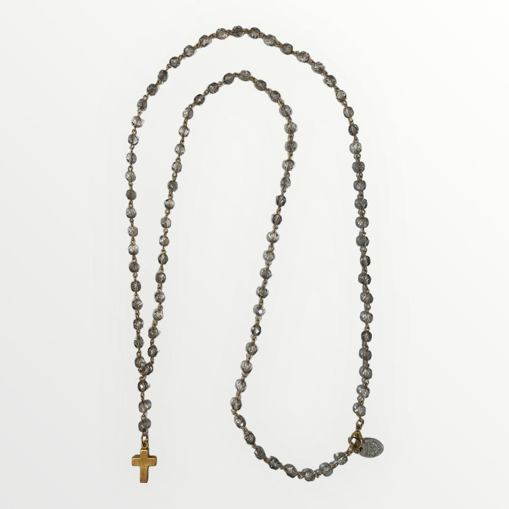 MOMI - COLLANA ROSARIO LUNGO CROCE - LOFT.73