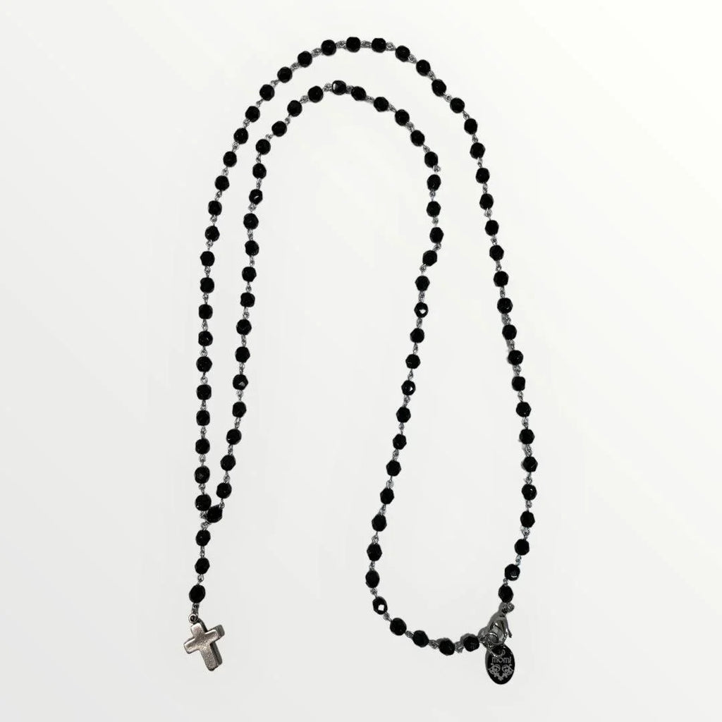 MOMI - COLLANA ROSARIO LUNGO CROCE - LOFT.73